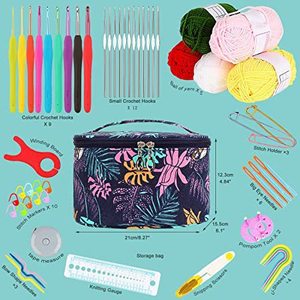 <b>Crochet</b> Full Set of Accessories Cross-border <b>Beginner</b> Weaving Tool Set DIY Wool <b>Crochet</b> Needle Material Package Wholesale - Product Image 4