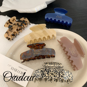 Oradour Logo personnalisé couleur 8.3cm acétate pinces à cheveux français haut de gamme accessoires de cheveux naturels simples quotidien de haute qualité - Product Image 1