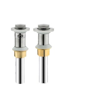 Vanne de vidange escamotable moderne et simple en acier inoxydable Huixin pour évier avec trou de trop-plein - Product Image 1