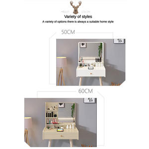 Mobilier de chambre au design moderne <span class=keywords><strong>Commode</strong></span> avec tiroir blanche à bas prix Coiffeuse pour filles Petite coiffeuse avec miroir - Product Image 3