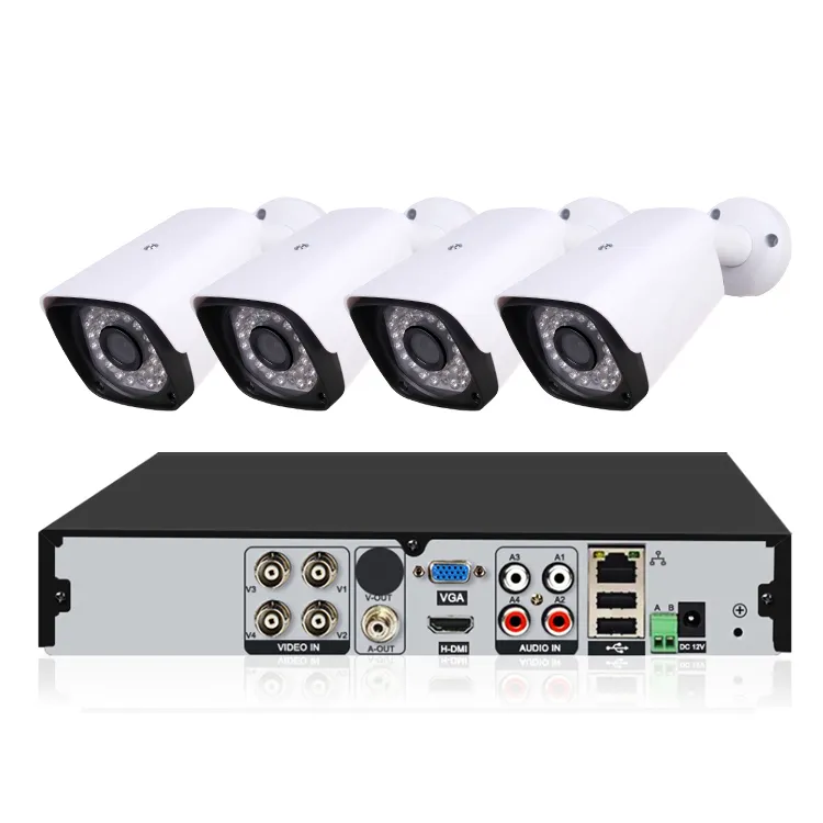 4CH AHD CCTV DVR 1080P 보안 야외 감시 CCTV 카메라 비디오 감시 키트