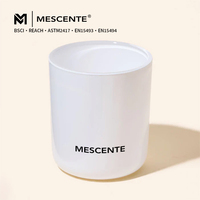 Mescente – Pots à bougies en verre transparent de luxe, style nordique Oxford, 12 oz, pour la fabrication de bougies