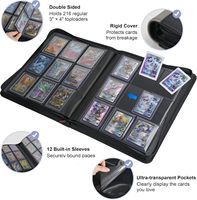 Carpeta de tarjetas Toploader comercial con cremallera de 9 bolsillos, carpeta de tarjetas, páginas, cargador superior, soporte Tcg, carpetas de colección de álbumes, cartera