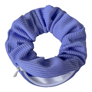 IFOND Vente en gros Chouchous personnalisés en polyester à rayures avec poche zippée <span class=keywords><strong>invisible</strong></span> intégrée, doux, pour femmes, pour maintenir et ranger les queues de cheval - Product Image 3