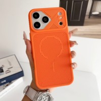 Coque de téléphone portable en TPU à dissipation thermique rapide avec design alvéolé simple pour iPhone 18 17 16 15 14 13 12 Pro Max Plus