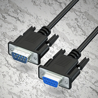 Custom RS232 D-sub 4,5mm Computer Device Cable DB9 macho a hembra PVC Jacket con blindaje trenzado
