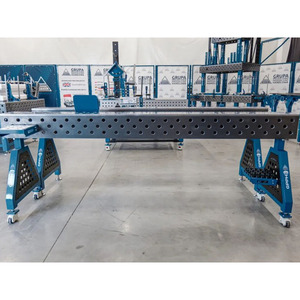 Support de soudage avec roues SteelPlus Trestle GPPH, épaisseur 12mm, trous 16mm dans la grille diagonale - Product Image 3