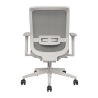 Chaise de bureau ergonomique moderne en maille avec soutien lombaire réglable, hauteur réglable, base en acier, dossier en nylon, fonction pivotante et inclinable