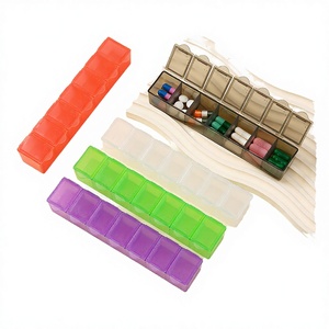 JUXINDA Weekly Pill Organizer <b>Large</b> Capacity <b>Plastic</b> Medicine Storage <b>Box</b> Tablet Dispenser Custom Logo for Elderly Daily - Product Image 3