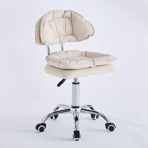 Upholstered Desk With Back in Modern Minimalist Style Learn Chair Rotary Nail <b>Table</b> Lift Chair - Product Image 3