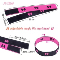 Bandeau de perruque TREETIP personnalisé avec logo, motif nœud papillon, élastique et ajustable, à bande auto-agrippante, pour bords de perruque en dentelle, idéal pour les mariages