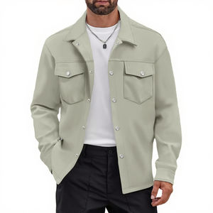 Abrigo de Invierno 2025 para Hombre, Estilo Vintage, Casual, Cierre de un Solo Botón, Corte Entallado, Revestimiento de Lona, Resistente al Viento, Forro de Felpa Ecológico - Product Image 2