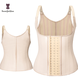 Gilet <span class=keywords><strong>Corset</strong></span> Amincissant Noir Nude en Latex Non Tissé pour Femme, Façon Colombienne, Écologique, Antibactérien, Modèle Privé - Product Image 4