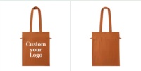 Sac de shopping en toile de coton brun réutilisable et écologique avec logo personnalisé, fermeture à cordon et bretelles