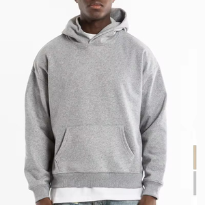 Hoodie Katun Berkualitas Tinggi Ukuran Besar, Polos, Custom, Unisex, Streetwear, Berat, Model Pullover, Pabrik Produsen - Product Image 2