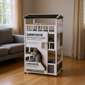 Torre de Escalada para Gatos, Casa para Gatos Multifuncional de Madera, Muebles Modernos para Mascotas de Interior para las Necesidades Felinas - Product Image 2