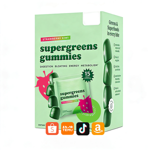 OEM Yeşil Süper Sebze Tozu Jelibonları Çeşitli Organik Sebzeler, Algler, Vitaminler, Mineraller, Besin Takviyesi Jelibonları - Product Image 2