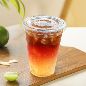 Gobelets en plastique transparent PET 90mm 12oz avec couvercle pour boissons froides, jus, café, milkshake, thé boba, personnalisables, jetables, vente en gros - Product Image 4