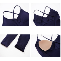 Creux beau dos sans couture une pièce Yoga vêtements avec coussinets de poitrine fesse levage sport combinaison femmes vêtements de sport