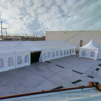 Marquees de mariage, événements, salons professionnels, résistantes aux intempéries, ignifuges, imperméables, en PVC, avec logo personnalisé, durables en extérieur