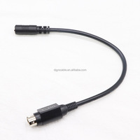 POWERE4PIN Stecker mit Rundem Pin auf DC5.5*2.1MM/2.5MM Buchse Verwendet zur Umwandlung des Adapters in ein Ladekabel 0,2M