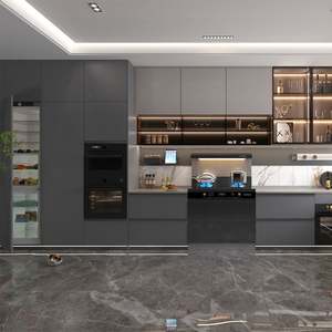 Muebles de Cocina de Diseño Moderno, Juegos Completos de Muebles de Lujo con Acabado en Laca de Alto Brillo, Listos para Armar - Product Image 4