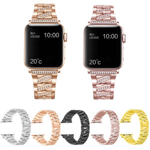 Correas de Metal con Diamantes de Imitación para Relojes <span class=keywords><strong>Apple</strong></span>, Joyería de Lujo para Mujer, Correa de Muñeca con Pedrería Brillante - Product Image 6