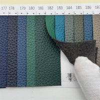 Cuir microfibre grain litchi 0,8 mm, tissu en daim microfibre, cuir PU pour chaussures, sacs à main, ameublement