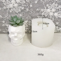 Moule en silicone personnalisé pour pot à bougie en béton, ciment, résine, gypse, rond, carré, cylindrique, moules pour pots de fleurs