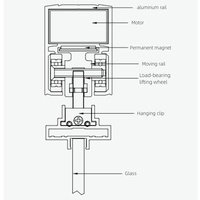 Puerta Corredera Automática PTA DOOR Moderna de Bajo Precio con Motor Lineal Maglev para Uso en Hoteles, Motor de CC de Aleación de Aluminio Duradero