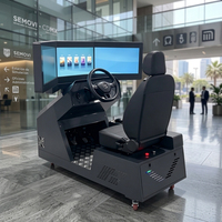 Simulateur de conduite automobile Topvoy de haute qualité avec cadre métallique, trois écrans et conduite à gauche (LHD) pour l'entraînement des écoles de conduite