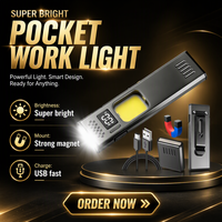 NIACONN NIA-S039 Senter Kepala Mini Ultra-Tipis EDC 350 Lumens Merah/Putih/Kuning USB Dapat Diisi Ulang Paduan Aluminium IP65 20000