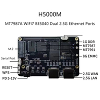 Routeur CPE 5G H5000M WIFI7 Carte de développement Boîtier MT7987+MT7991 Double ports Ethernet 2.5G pour RM500Q RM520N-GL RM502Q FM350