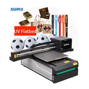 Impresora de cama plana de inyección de tinta UV de 60*90CM, Mini máquina de impresión Digital 3D con cabezal de impresión Epson i3200 para funda de teléfono de madera acrílica de vidrio