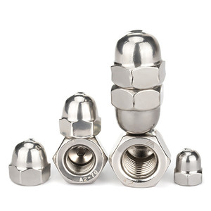 Tuercas hexagonales de acero al carbono niqueladas con precio de fábrica al por mayor, de M3 a varios tamaños métricos, tuercas de capuchón hexagonal personalizables - Product Image 2
