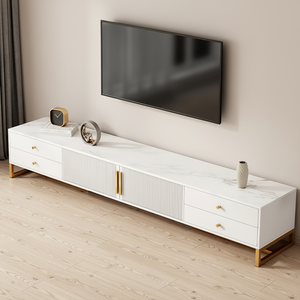 Modern Wooden <strong>TV</strong> Cabinet Metal <strong>Shelves</strong> <strong>for</strong> Living Room Home Furniture Durable Storage Solution <strong>for</strong> Small Apartments Floor Mount - Product Image 5