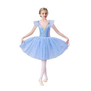 Vestido de Ballet con Lentejuelas Brillantes para Niñas, Tutú de Tul para Fiesta de <span class=keywords><strong>Navidad</strong></span>, Disfraz de Bailarina para Niñas - Product Image 4