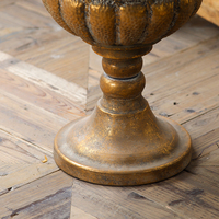 Pot Bunga Besi Gaya Vintage Balkon untuk Taman Luar Ruangan, Pot Bunga Besi Besar Bergaya Eropa Shabby Chic