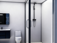 Ensemble complet de cabine de salle de bain préfabriquée écologique et durable en panneaux sandwich, avec toilettes et douche, vente en gros d'usine, démontable et fini