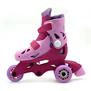 HS-T001 all'ingrosso della fabbrica a buon mercato regolabile bambini tri-ruota pattini per bambini velocità rullo