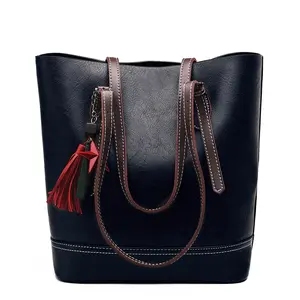 Sac à main En Cuir noir pour femmes, superbe accessoire de mode, fourre-tout, collection 2020