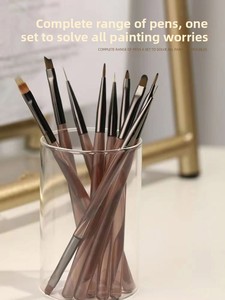 Japanese Acrylic Nail <b>Brush</b> Set Fine Liner Color Painting Phototherapy Pen for Professional Nail Salon - Product Image 6