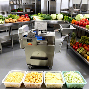 Machine commerciale de découpe de fruits et légumes pour trancher, râper, <span class=keywords><strong>couper</strong></span> en dés, <span class=keywords><strong>couper</strong></span> en bâtonnets et en <span class=keywords><strong>julienne</strong></span> - Product Image 1