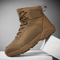 Bottes de randonnée pour hommes, résistantes à l'usure, respirantes, avec support stable et semelle antidérapante pour la randonnée en plein air et les tâches tactiques