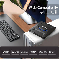 Grabadora de DVD USB 3.0/TIPO C 7 en 1, Lector de Tarjetas SD y TF, Reproductor de Discos USB, CD-RW Delgado y Portátil para Computadora de Escritorio y Portátil