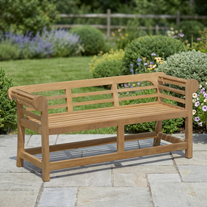 Banc de patio en teck massif traditionnel, finition lisse personnalisable, 4 places, design moderne durable, Enterprise B005 - Product Image 4