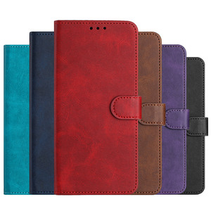 Étui de téléphone TPUPU en cuir de veau uni de style professionnel pour <span class=keywords><strong>Honor</strong></span> X5C PLUS X8D avec design à rabat, emplacements pour cartes, <span class=keywords><strong>portefeuille</strong></span> - Product Image 1