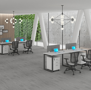 Mesa de oficina Modular con 6 asientos para ordenador portátil, mesa de trabajo con partición de escritorio moderna, venta al por mayor, 2,4 - Product Image 4