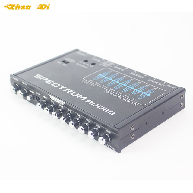 Zhan Di Factory Direct 4-Band Graphic Equalizer High Fidelity 12V Car Pre-Amplifier Subwoofer Frequency 1-Year Warranty EQS755