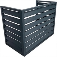 Grille de climatiseur en aluminium gris de haute qualité, design de gravure laser 3D extérieur, imperméable, durable